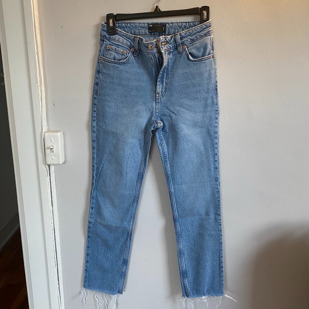 ASOS High-Waisted Light Wash Jeans